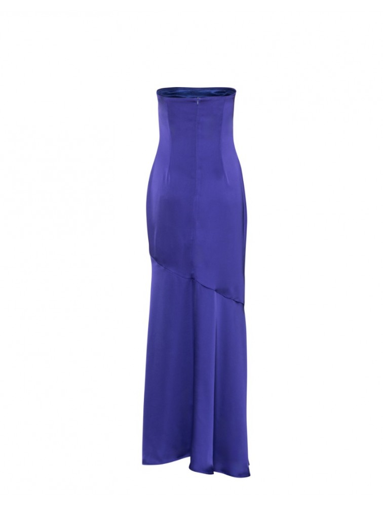 MIX AND MATCH Nepheli Dress Purplish Blue Μπλε Μάξι Φόρεμα
